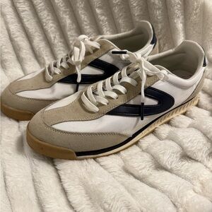 Tretorn White and Navy Sneakers